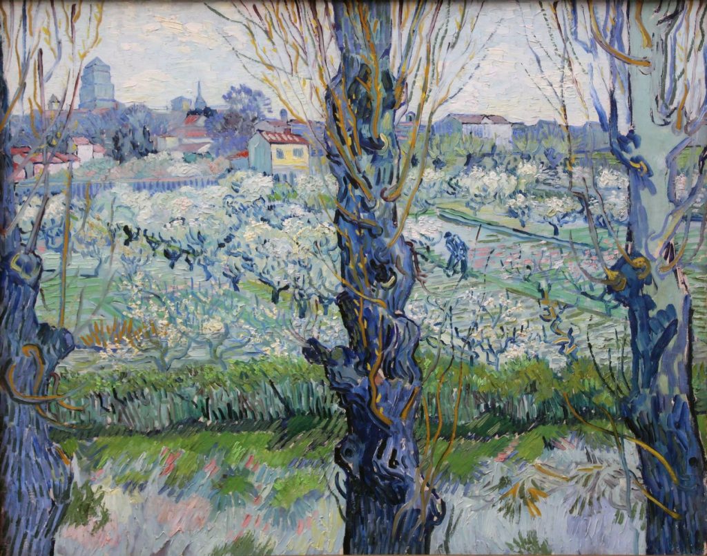 View of Arles with Flowering Orchards