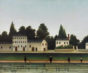 Landscape and Four Fishermen