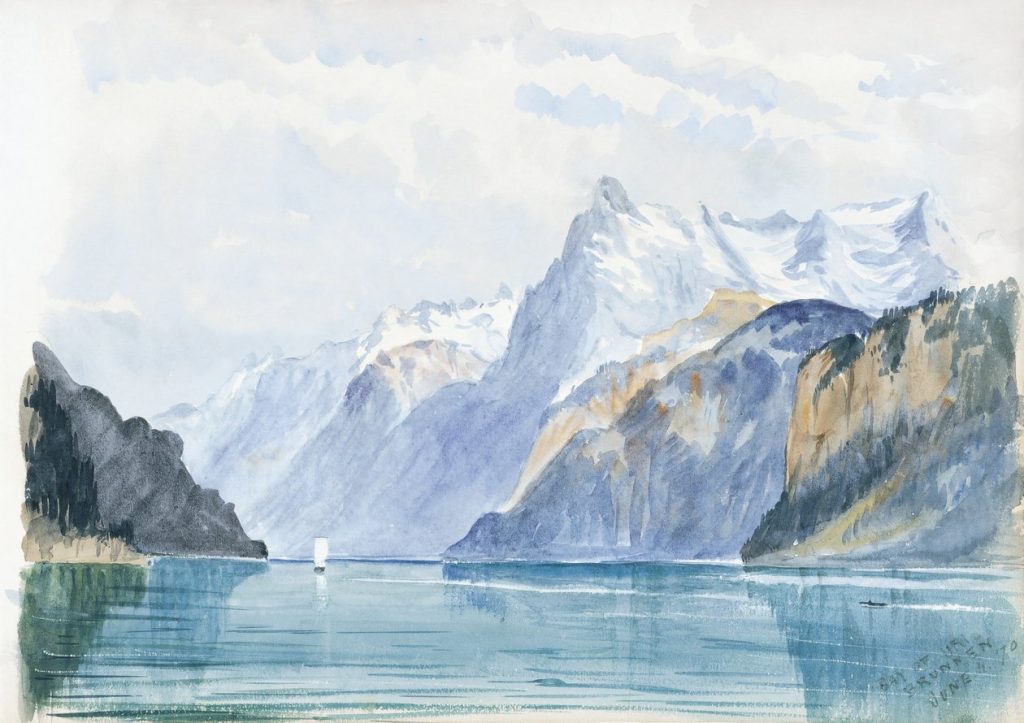 Alpine Lake with Peaks
