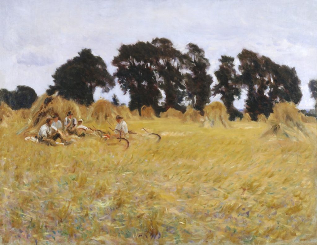 Reapers Resting in a Wheat Field