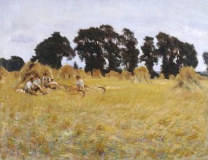 Reapers Resting in a Wheat Field