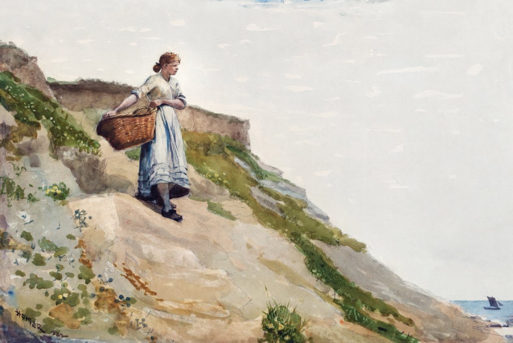 Girl Carrying a Basket
