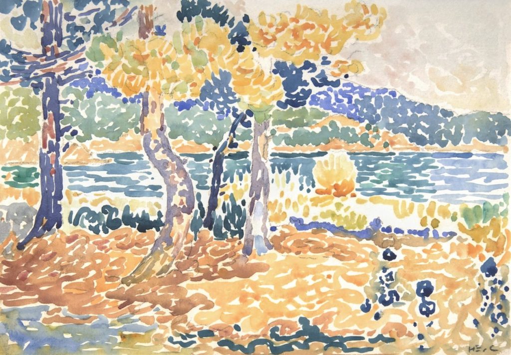 Coast with Trees in Autumn