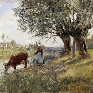Landscape with Cow and Peasant