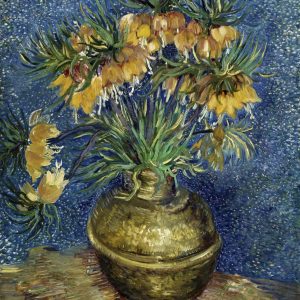 Imperial Fritillaries in a Copper Vase