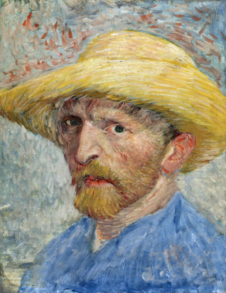 Self-Portrait with Straw Hat