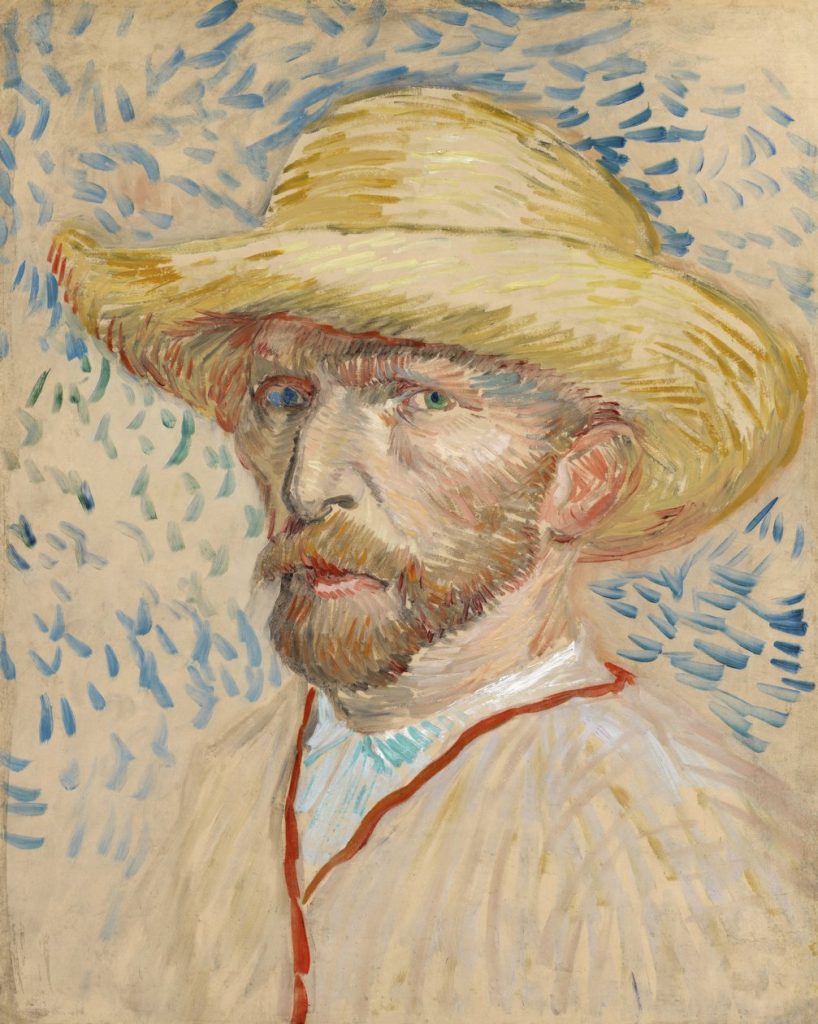 Self-Portrait with Straw Hat