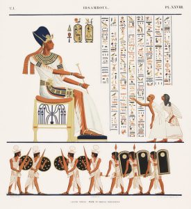 Enthroned Pharaoh (plate)