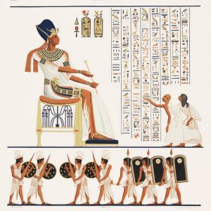 Enthroned Pharaoh (plate)