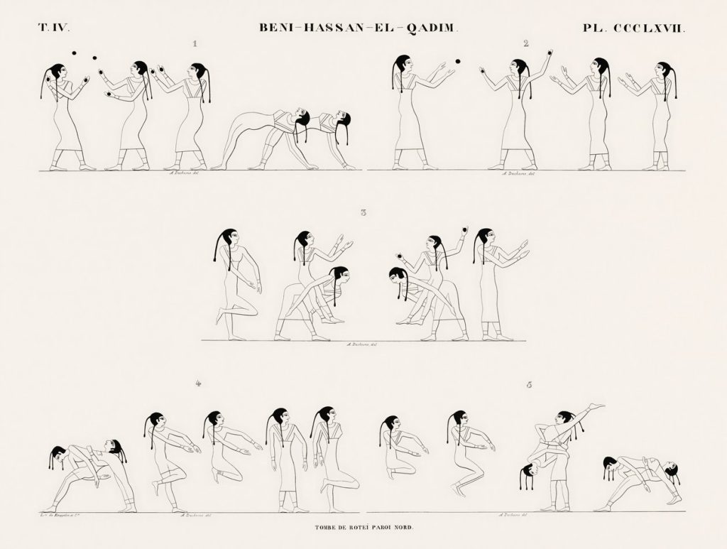 Wrestlers and Figures (line plate)