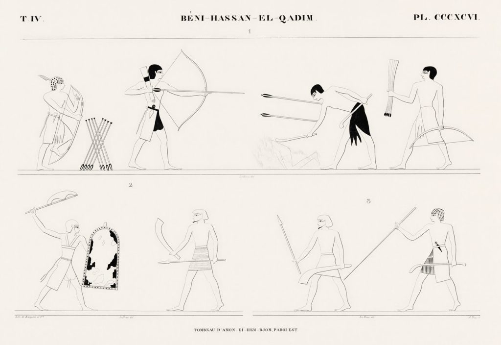 Archer and Hunt (line plate)
