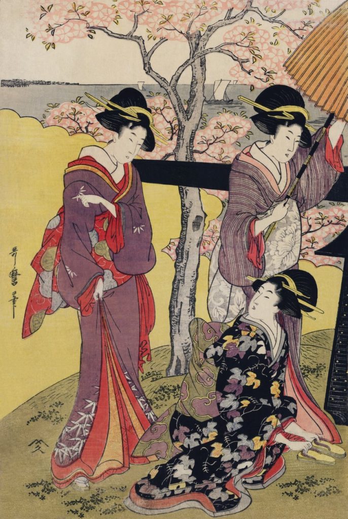 Women under Cherry Blossom