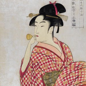 Young Woman Blowing a Poppin
