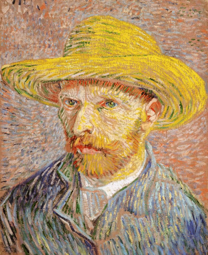 Self-Portrait with a Straw Hat