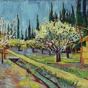 Orchard Bordered by Cypresses