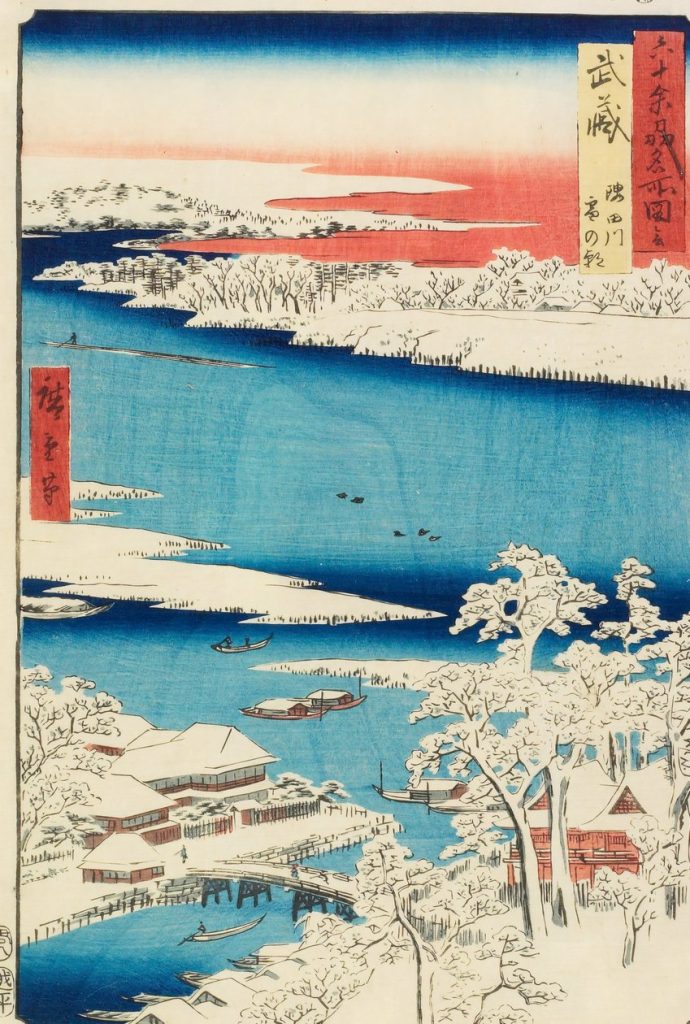 Sumida River in Snow, Musashi Province