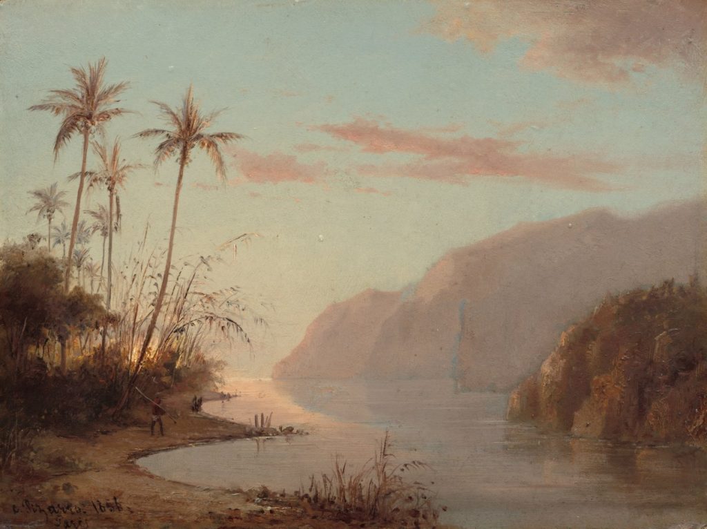 River Landscape with Palms