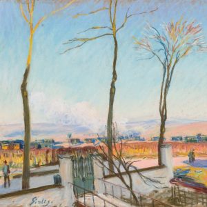 The Station at Moret-sur-Loing, Winter Sun