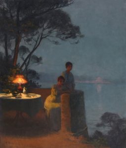 Evening in front of the Mediterranean