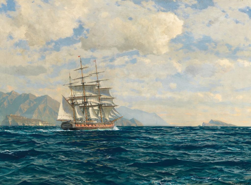 Three-Master in the Strait of Messina